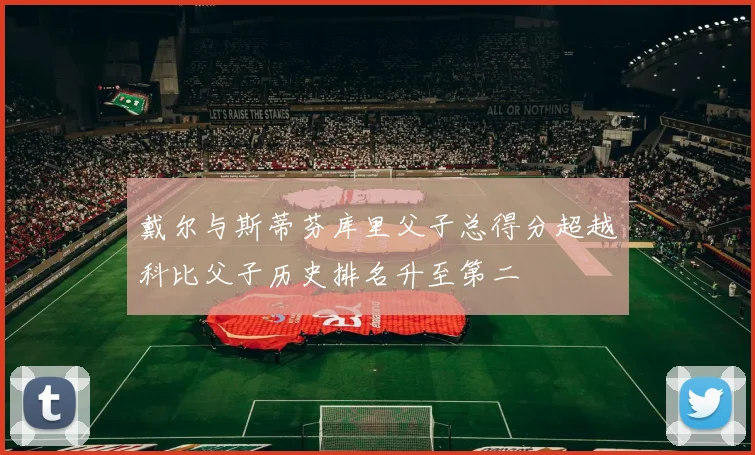 戴尔与斯蒂芬库里父子总得分超越科比父子历史排名升至第二